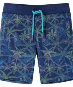 Kindershorts met trekkoord 92 marineblauw