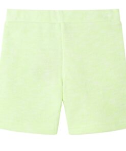 Kindershorts met trekkoord 92 neongeel