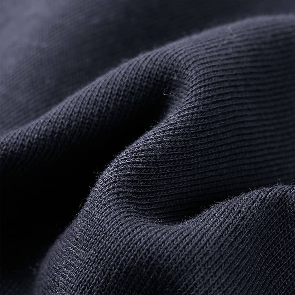 Kindersweater met capuchon halve rits 128 antraciet- en cognackleurig - Image 7