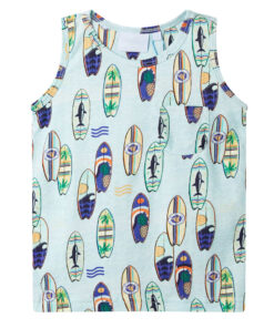 Kindertopje 104 gemêleerd zachtblauw