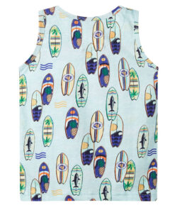 Kindertopje 116 gemêleerd zachtblauw