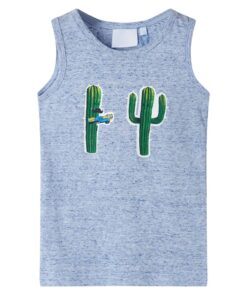 Kindertopje 128 gemêleerd blauw