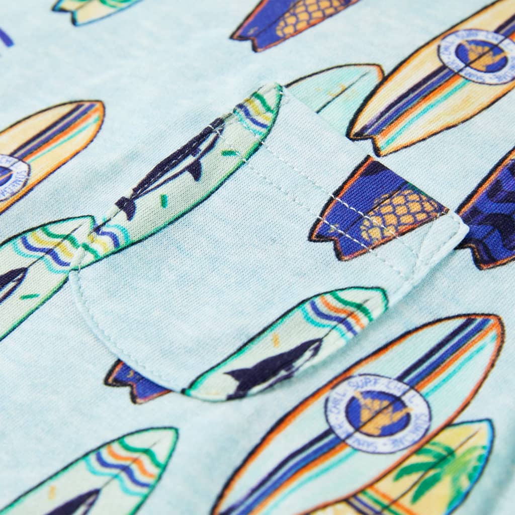 Kindertopje 128 gemêleerd zachtblauw - Image 4