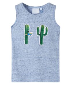 Kindertopje 140 gemêleerd blauw