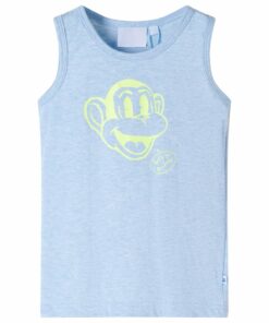 Kindertopje 92 gemêleerd zachtblauw