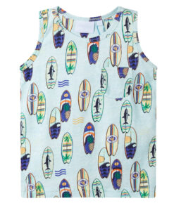 Kindertopje 92 gemêleerd zachtblauw