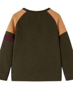 Kindertrui 104 donkerkakikleurig en camel