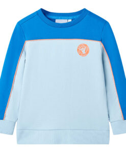 Kindertrui 104 felblauw en lichtblauw