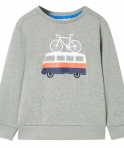 Kindertrui 104 gemêleerd lichtkaki