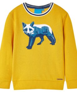 Kindertrui 104 okerkleurig