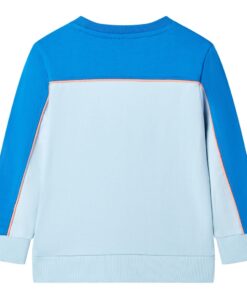 Kindertrui 116 felblauw en lichtblauw