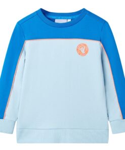 Kindertrui 116 felblauw en lichtblauw