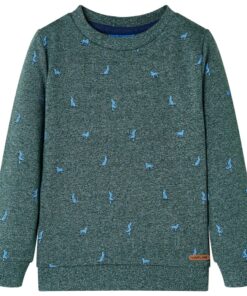 Kindertrui 116 gemêleerd donkergroen