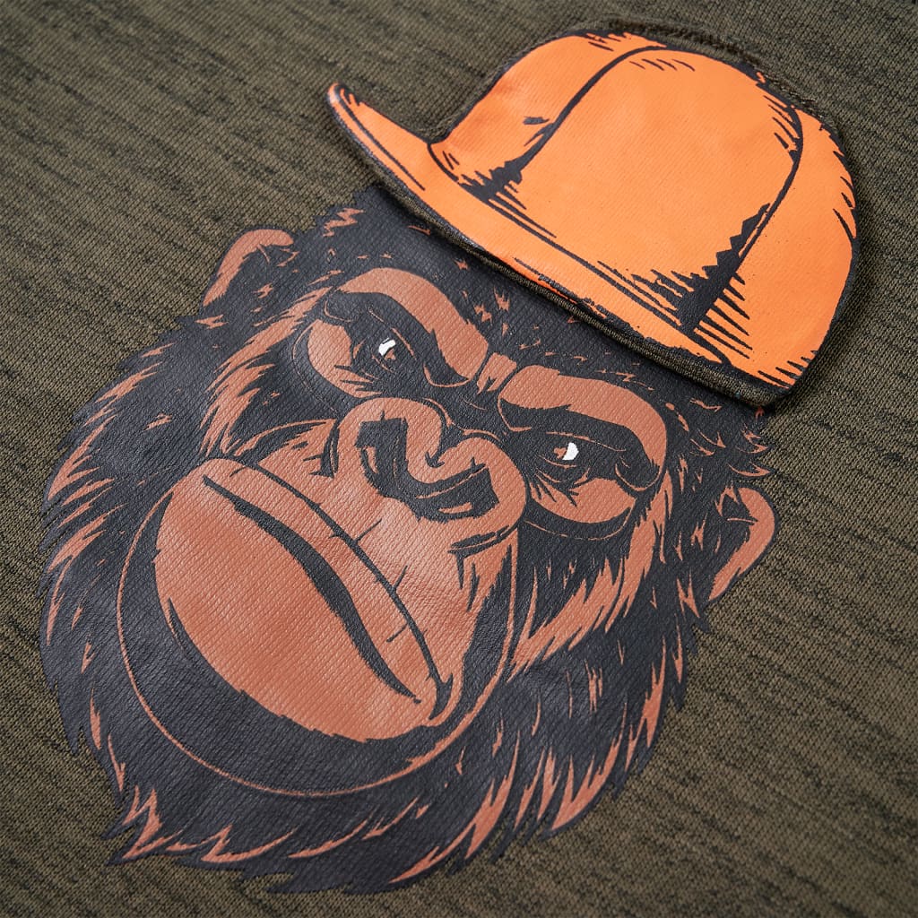 Kindertrui 116 gemêleerd donkerkakikleurig - Image 4