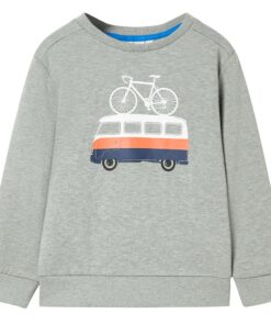 Kindertrui 116 gemêleerd lichtkaki