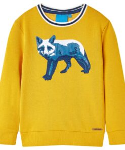 Kindertrui 116 okerkleurig