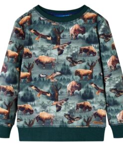 Kindertrui 128 donkergroen