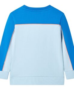 Kindertrui 128 felblauw en lichtblauw