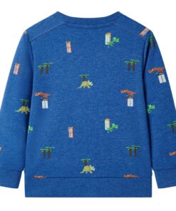 Kindertrui 128 gemêleerd donkerblauw