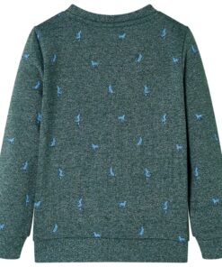 Kindertrui 128 gemêleerd donkergroen