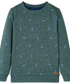 Kindertrui 128 gemêleerd donkergroen