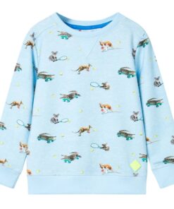 Kindertrui 128 gemêleerd lichtblauw