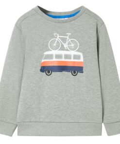 Kindertrui 128 gemêleerd lichtkaki