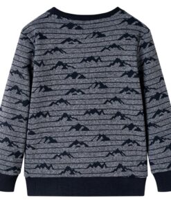 Kindertrui 128 gemêleerd marineblauw