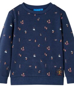 Kindertrui 128 gemêleerd marineblauw