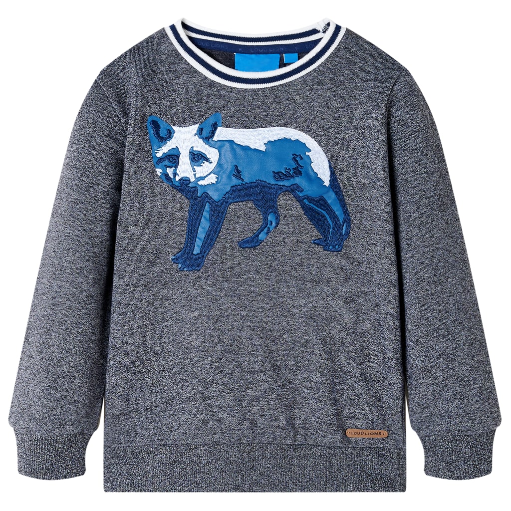 Kindertrui 128 gemêleerd marineblauw