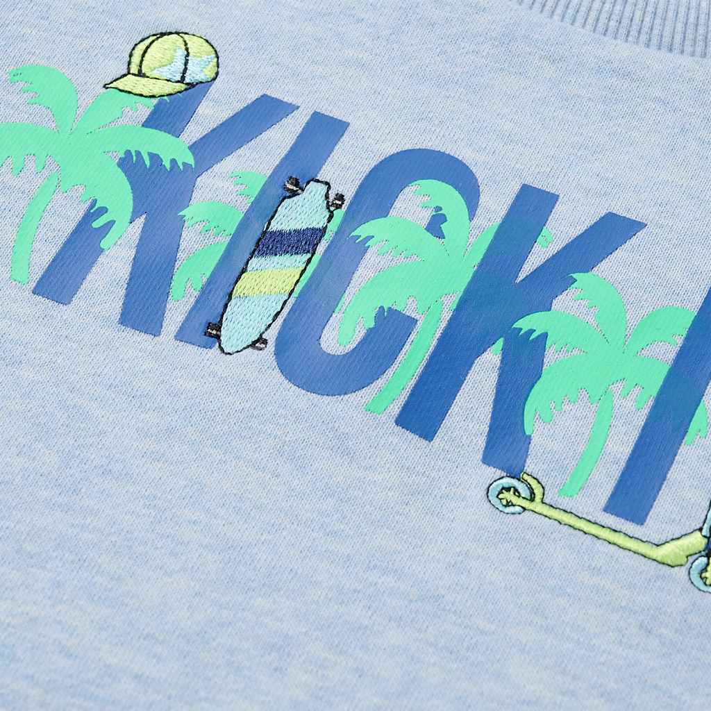 Kindertrui 128 gemêleerd zachtblauw - Image 4