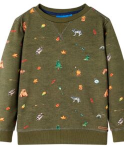 Kindertrui 128 kakikleurig