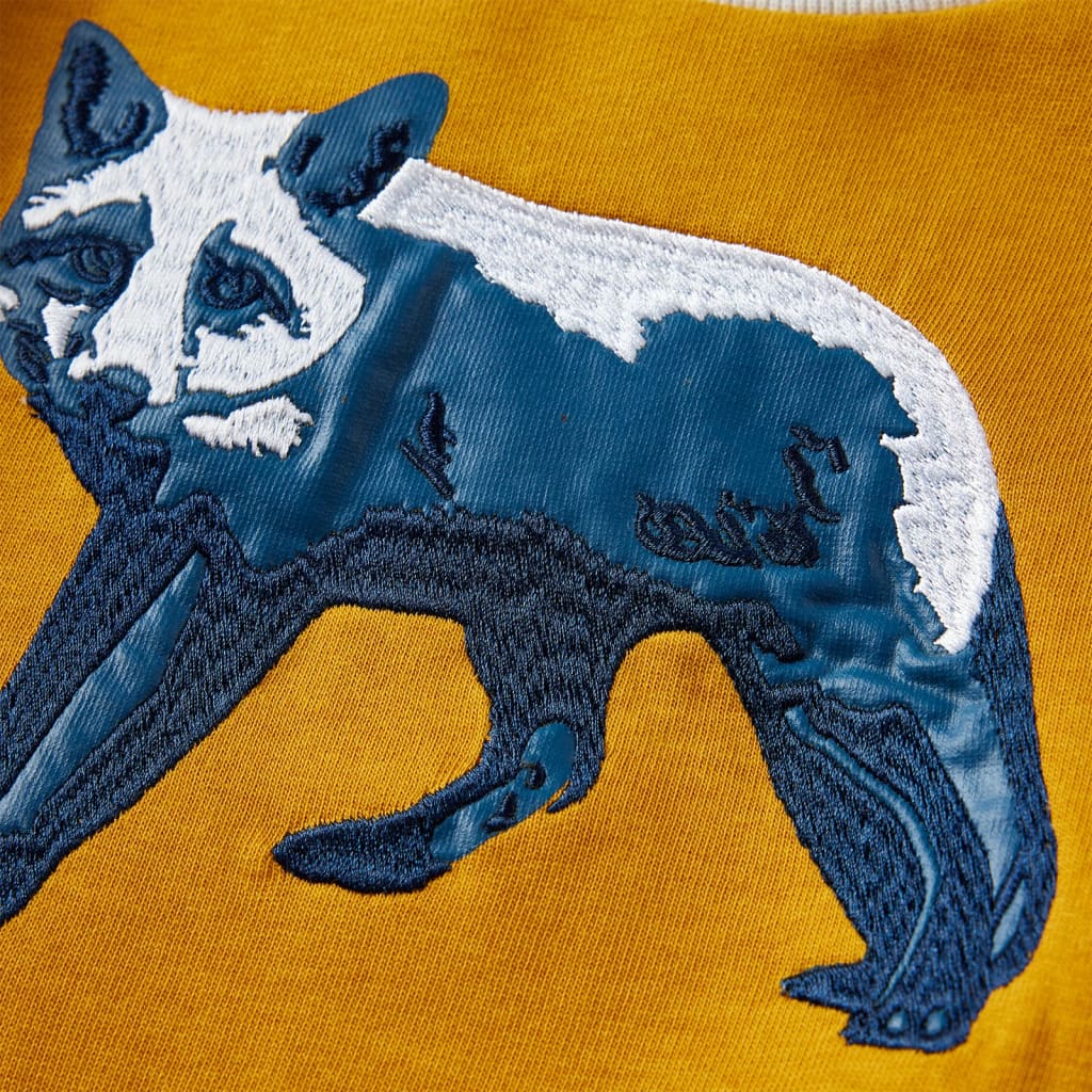 Kindertrui 128 okerkleurig - Image 4