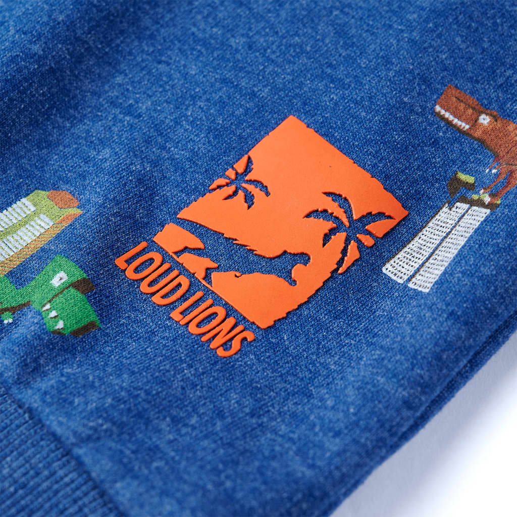 Kindertrui 140 gemêleerd donkerblauw - Image 4