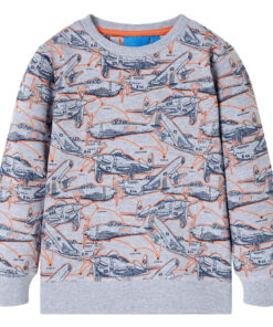 Kindertrui 140 gemêleerd grijs