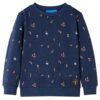 Kindertrui 140 gemêleerd marineblauw