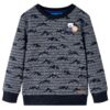 Kindertrui 140 gemêleerd marineblauw