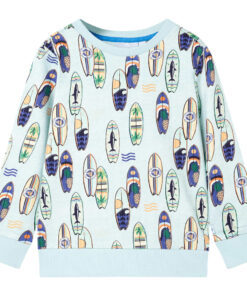 Kindertrui 140 gemêleerd zachtblauw