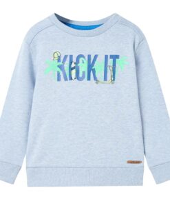 Kindertrui 140 gemêleerd zachtblauw