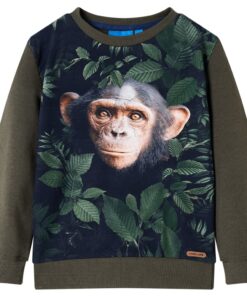 Kindertrui 140 kakikleurig