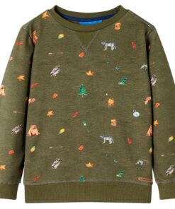 Kindertrui 140 kakikleurig