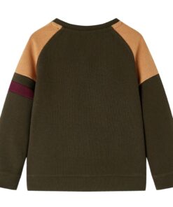 Kindertrui 92 donkerkakikleurig en camel