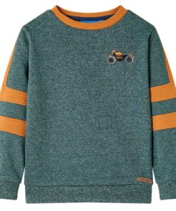 Kindertrui 92 gemêleerd donkergroen