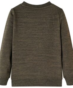 Kindertrui 92 gemêleerd donkerkakikleurig