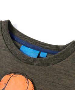 Kindertrui 92 gemêleerd donkerkakikleurig