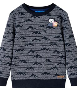 Kindertrui 92 gemêleerd marineblauw