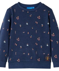 Kindertrui 92 gemêleerd marineblauw