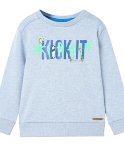 Kindertrui 92 gemêleerd zachtblauw