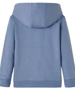Kindertrui met capuchon 104 gemêleerd blauw