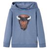 Kindertrui met capuchon 104 gemêleerd blauw